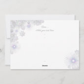 Cartes Pour Fêtes Annuelles flocon blanc (Dos)