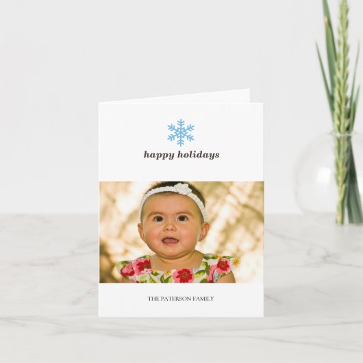 Cartes Pour Fêtes Annuelles flocon de neige (Devant)