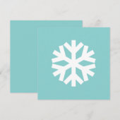 Cartes Pour Fêtes Annuelles Flocon de neige bleu (Devant / Derrière)