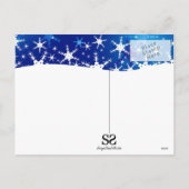 Cartes Pour Fêtes Annuelles Flocon de neige bleu d'hiver de Noël (Dos)