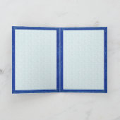 Cartes Pour Fêtes Annuelles Flocon de neige Bleu Pays (Intérieur)