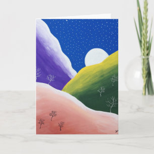 Cartes Pour Fêtes Annuelles Flocon de neige coloré Noël Folk Art