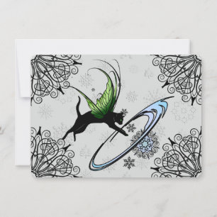Cartes Pour Fêtes Annuelles Flocon de neige de chat cosmique