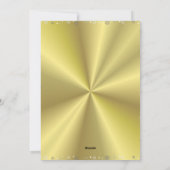 Cartes Pour Fêtes Annuelles Flocon de neige doré et fond élégant doré (Dos)