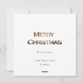 Cartes Pour Fêtes Annuelles Flocon de neige en argent Noël moderne élégant (Dos)