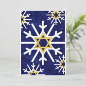 Cartes Pour Fêtes Annuelles Flocon de neige étoile de David (Debout devant)