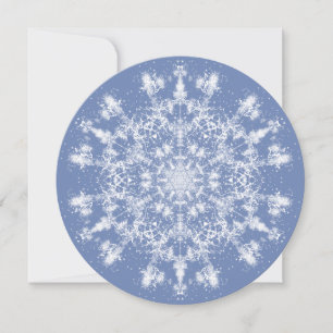 Cartes Pour Fêtes Annuelles Flocon de neige fractionné en dentelle Abstraite s