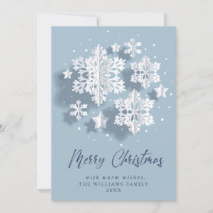 Cartes Pour Fêtes Annuelles Flocon de neige moderne élégant Salutation de Noël