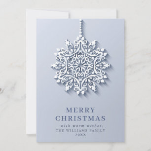 Cartes Pour Fêtes Annuelles Flocon de neige moderne élégant Salutation de Noël