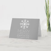 Cartes Pour Fêtes Annuelles Flocon de neige moderne Joyeux Noël - gris argent (Devant)