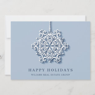 Cartes Pour Fêtes Annuelles Flocon de neige moderne Noël Accueil d'entreprise