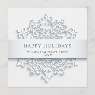 Cartes Pour Fêtes Annuelles Flocon de neige moderne Noël Accueil d'entreprise