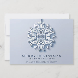 Cartes Pour Fêtes Annuelles Flocon de neige moderne Noël Accueil d'entreprise