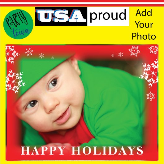 Cartes Pour Fêtes Annuelles Flocon de neige Noël Photo Holiday ❄️ Elegant Fros