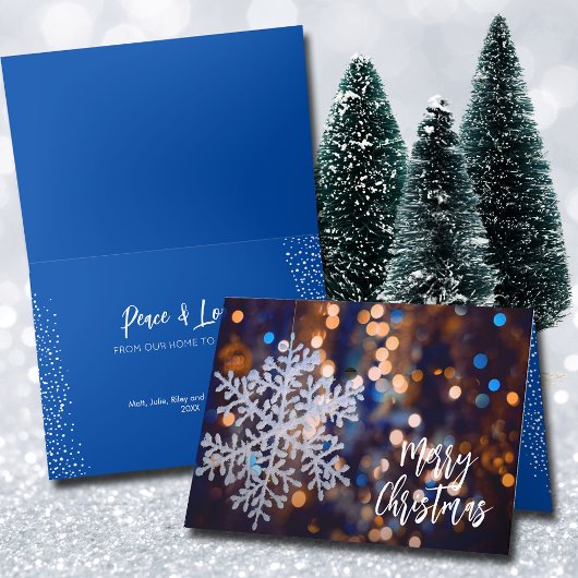Cartes Pour Fêtes Annuelles Flocon de neige - Noël plié