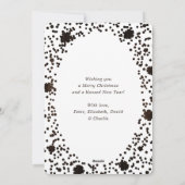 Cartes Pour Fêtes Annuelles Flocon de neige photo en bois rustique (Dos)