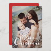 Cartes Pour Fêtes Annuelles Flocon de neige simple Joyeux Noël à saigner (Devant / Derrière)