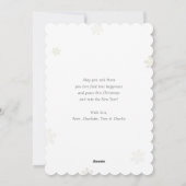 Cartes Pour Fêtes Annuelles Flocon de neige violet or Joyeux Noël (Dos)