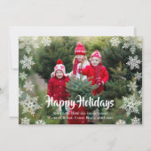 Cartes Pour Fêtes Annuelles Flocons de neige (Devant)