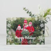 Cartes Pour Fêtes Annuelles Flocons de neige (Debout devant)