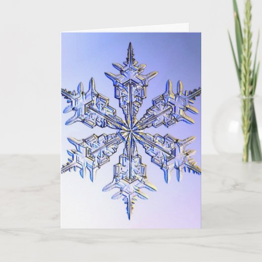 Cartes Pour Fêtes Annuelles flocons de neige (Devant)