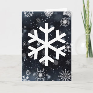 Cartes Pour Fêtes Annuelles Flocons de neige
