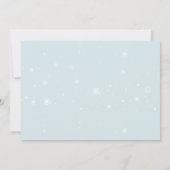 Cartes Pour Fêtes Annuelles Flocons de neige bleus blancs Hiver Photo personna (Dos)