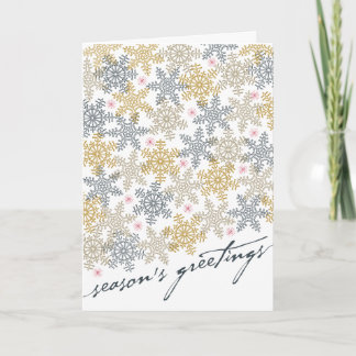 Cartes Pour Fêtes Annuelles Flocons de neige de fête