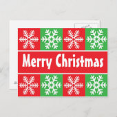 Cartes Pour Fêtes Annuelles Flocons de neige de Noël (Devant / Derrière)