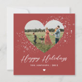 Cartes Pour Fêtes Annuelles Flocons de neige élégants classiques en forme de c (Devant)