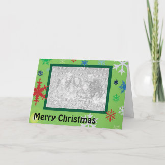 Cartes Pour Fêtes Annuelles Flocons de neige multicolores