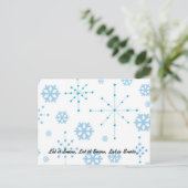 Cartes Pour Fêtes Annuelles Flocons de neige, qu'il neige (Debout devant)
