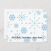 Cartes Pour Fêtes Annuelles Flocons de neige, qu'il neige (Devant / Derrière)