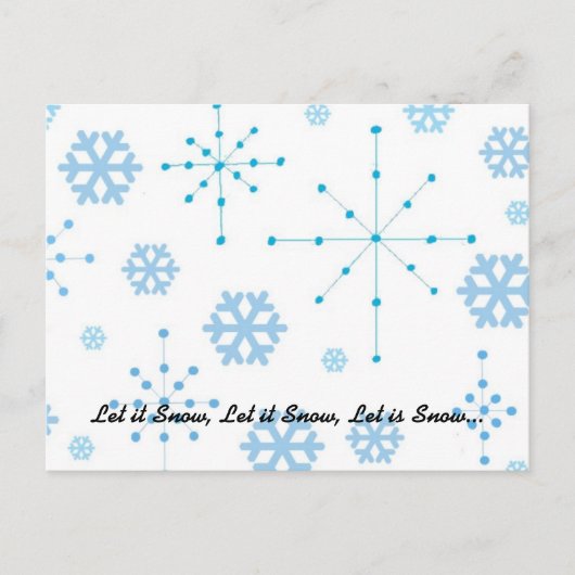 Cartes Pour Fêtes Annuelles Flocons de neige, qu'il neige (Devant)