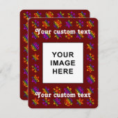 Cartes Pour Fêtes Annuelles Flocons psychédéliques (Devant / Derrière)