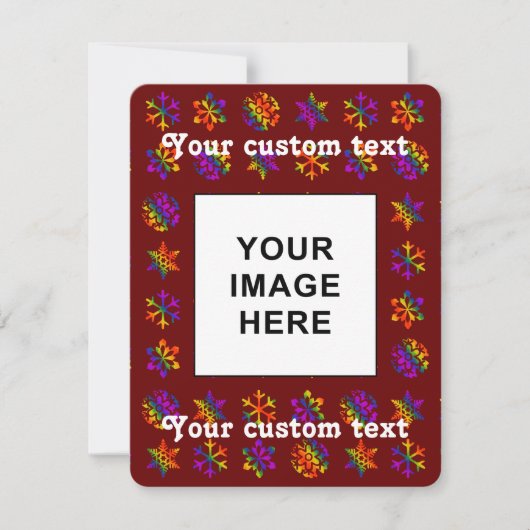 Cartes Pour Fêtes Annuelles Flocons psychédéliques (Devant)