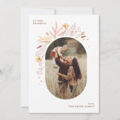 Cartes Pour Fêtes Annuelles Floral d'automne doux (Devant)