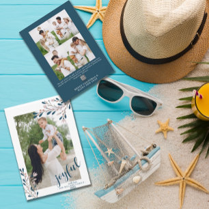 Cartes Pour Fêtes Annuelles Floral d'hiver joyeux Photo