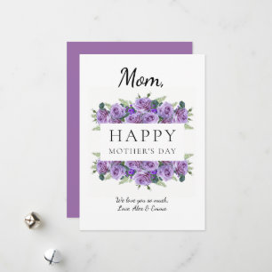 Cartes Pour Fêtes Annuelles Floral Élégante calligraphie Fête des Mères