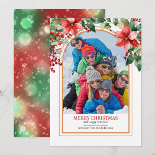 Cartes Pour Fêtes Annuelles Floral Greenery Créez votre propre photo personnal