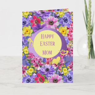 Cartes Pour Fêtes Annuelles Floral Happy Pâques Maman