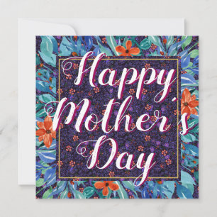 Cartes Pour Fêtes Annuelles Floral Joyeux Fête des Mères Élégant Boho Chic Cus