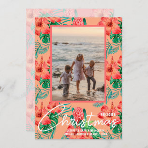 Cartes Pour Fêtes Annuelles Floral Joyeux Noël Photo