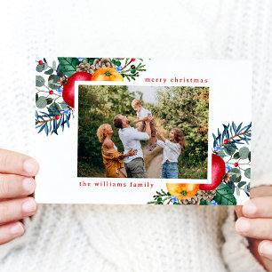 Cartes Pour Fêtes Annuelles Floral Joyeux Noël Photo de voeux
