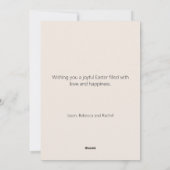 Cartes Pour Fêtes Annuelles Floral Joyeux Panier de Pâques (Dos)