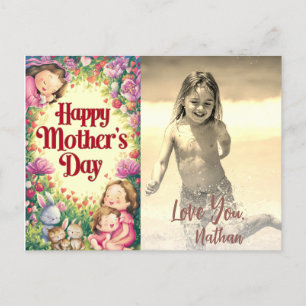 Cartes Pour Fêtes Annuelles *~* Floral Whimsical Mother's Day Photo AP72