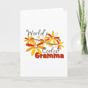 Cartes Pour Fêtes Annuelles Floral World's Coolest Gramma