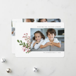 Cartes Pour Fêtes Annuelles Flore hivernale moderne fantaisiste 3 Photo