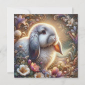Cartes Pour Fêtes Annuelles Flore Pastel Printemps Lop Bunny Earl (Devant)