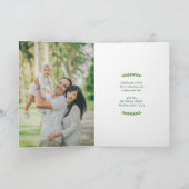 Cartes Pour Fêtes Annuelles Flore verte Whimsy 2 photo pliée (Intérieur)